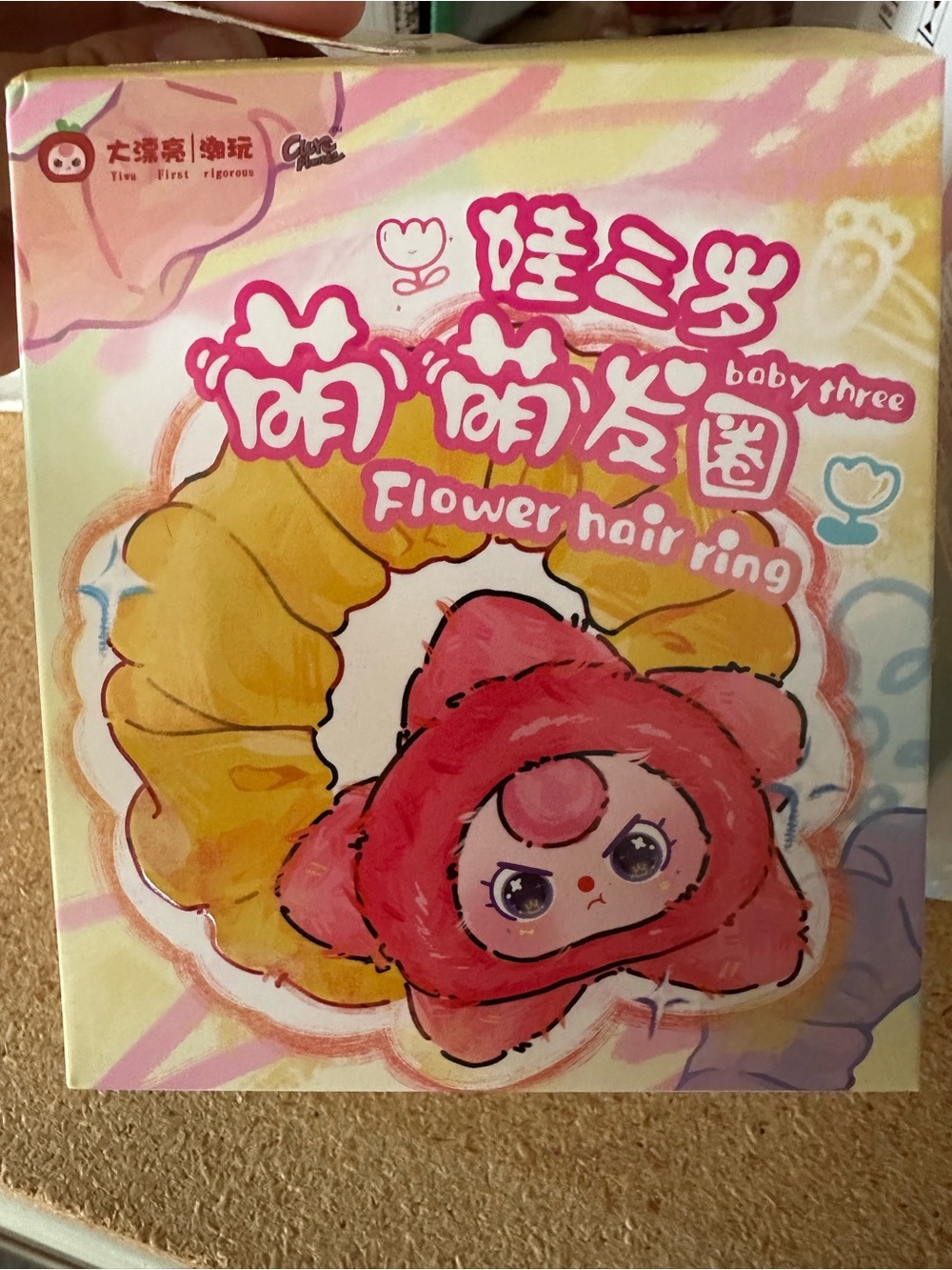 Baby three Flower Hair Ring Plush Scrunchie